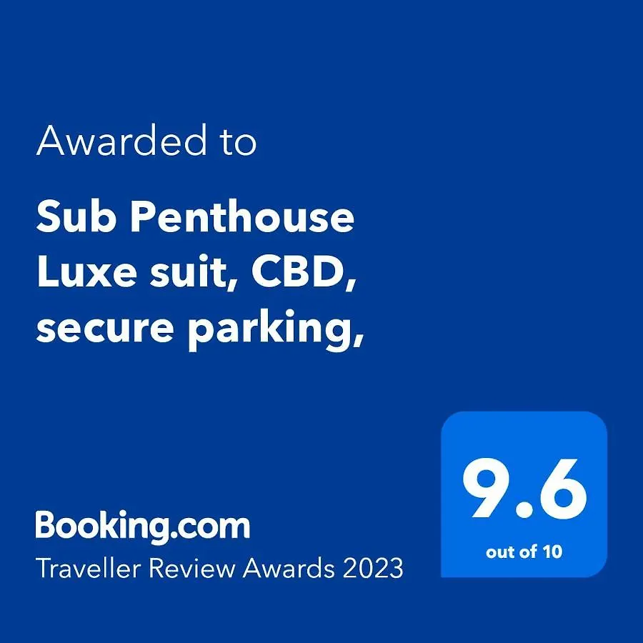 Lägenhet Sub Penthouse Luxe Suit, Cbd, Secure Parking, Hobart